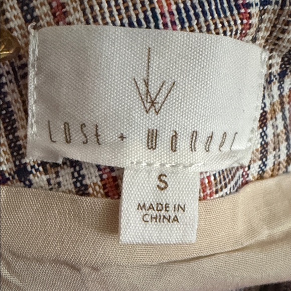 Lost + Wander Plaid Mini Skirt with Button Detail - Picture 2 of 5